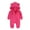Hot Pink, variant on YABCSAZ Fleece Baby Bunting Bodysuit Newborn One Piece Kids Hooded Romper Zip Warm Snowsuit Infant Cute Bear Winter Outerwear Toddler Jacket Christmas Gifts Size 6 Months