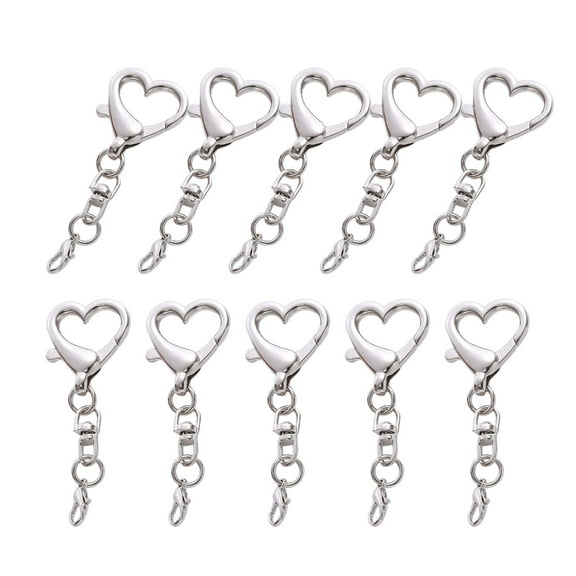 Jesscasday Handcrafted Heart shaped Keychain Pendant Chic DIY Supply for Custom Accessory