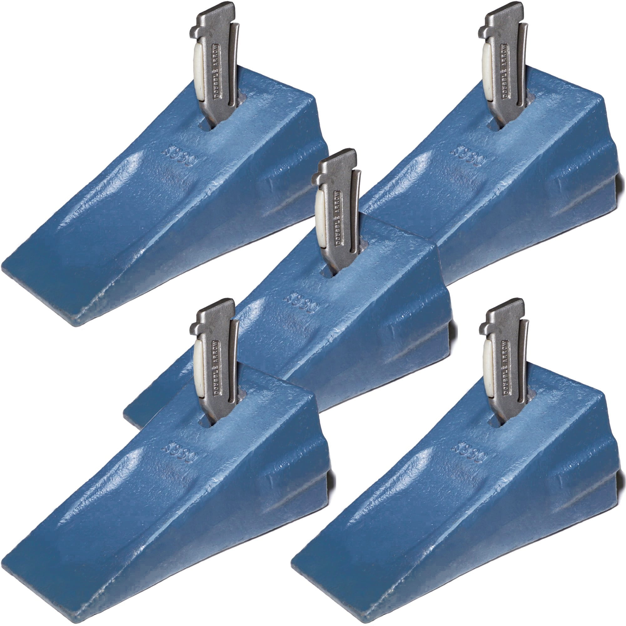 5 Piece Set X330 Bucket Teeth K330S Spring Flex Pin Skid Steer