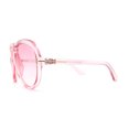 thumbnail image 4 of Womens Oversize Chunky Thick Plastic Racer Fashion Sunglasses All Pink, 4 of 4