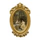 thumbnail image 1 of fotografía de decoración dorado oval tallado adorno de resina, soporte de imagen vintage colgante para cocina decoración para hogar cine, 1 of 9