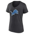 thumbnail image 2 of Women's Charcoal Detroit Lions Primary Team Logo V-Neck T-Shirt, 2 of 3