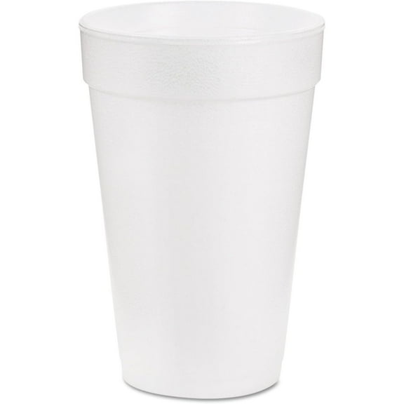 Dart Container Corp. 16J16 Foam Cups, 16 oz., White (Pack of 1000)