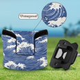 thumbnail image 6 of Haosy Blue White Wave Golf Mallet Putter Cover Strong Magnetic Leather Golf Club Headcover Closure, 6 of 7