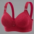 thumbnail image 5 of Xdegoge Full Figure Bras for Women Wirefree Support Bra with Delicate Lace Overlay and Center Bow Detail Wide Adjustable Straps Smoothing Back Everyday Comfort Bralettes, 5 of 5