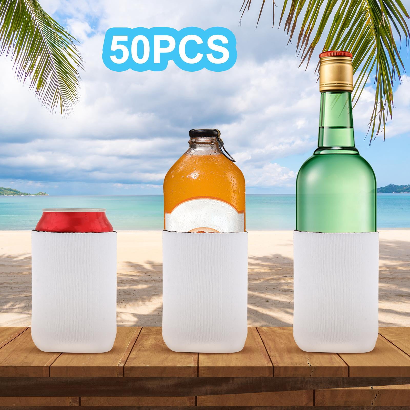 LeeQinersw 5Pcs Can Coolers Drinks Cooler Sleeves Plain Bulk Beer Can Sleeves Collapsible