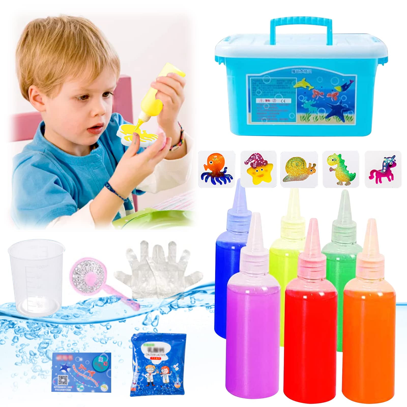 Magic Water ELF Water Animal Beads Kit, 2023 Creative 3D Magic Gels ...