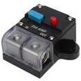 thumbnail image 1 of Disjoncteur réarmable pour voiture 80 A 300 A, fusible à récupération automatique, bouton de réinitialisation manuelle (250 A), 1 of 4