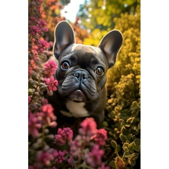 wooden puzzle French Bulldog in Garden Intelligent Game Fit togather a magic Art for home Decoration or Prensent 300 pieces