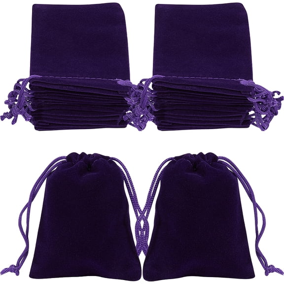 Velvet Jewelry Drawstring Gift Bags Rectangle Indigo 8.8~9x7.2~7.3x0.4cm 25pcs/bag