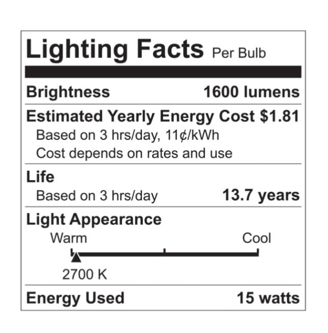 Great Value A19 Frosted Indoor General Purpose LED Light Bulb, 100W Replacement, Soft White, 4-Pack
