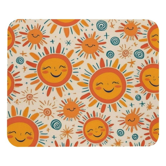 EVANLinism the Sun Shines Red Mouse Pad Square Washable Mousepad Anti-slip Rubber Desk Mat Gaming Office