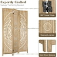 thumbnail image 5 of WelFurGeer Handcrafted Carved Wooden Room Divider Screen, Folding Privacy Screen for Room Separation, Decorative Room Dividers, 360° Adjustable Folding Panels for Privacy, Home, Office & Patio, 5 of 14