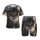 thumbnail image 1 of Balery Pilot Cat In Vintage Plane Conjunto de Pijama Infantil de Manga Corta con Estampado – Ropa de Dormir de Algodón Suave-3X-Large, 1 of 6