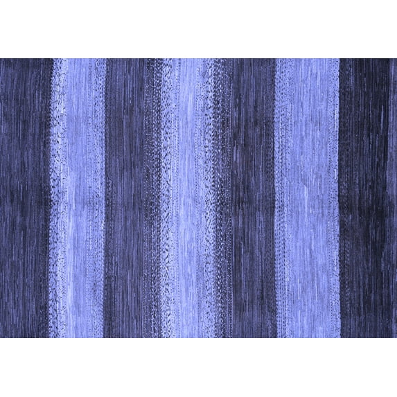 Ahgly Company Machine Washable Indoor Rectangle Abstract Blue Modern Area Rugs, 4' x 6'