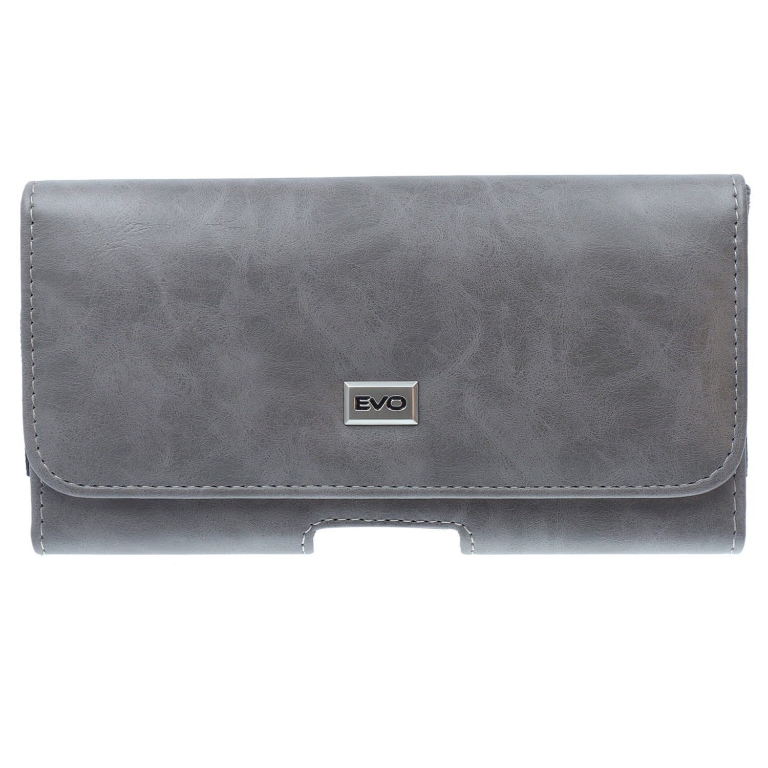 EVO 6.9" Horizontal Leather Pouch - Grey