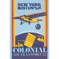 thumbnail image 3 of Unknown 11x14 Black Modern Framed Museum Art Print Titled - Colonial Air Transport - New York to Boston by Air, 3 of 5