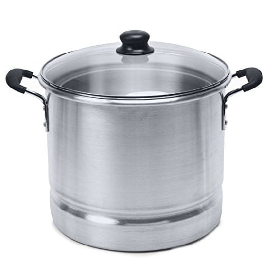 IMUSA MEXICANA-424 24-Quart Aluminum Steamer with Glass Lid