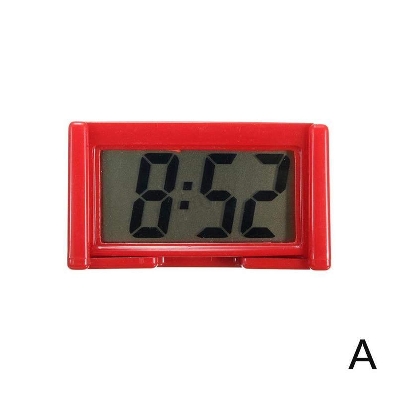 Small SelfAdhesive Car Desk Clock Electronic Watches LCD Digital C6O3