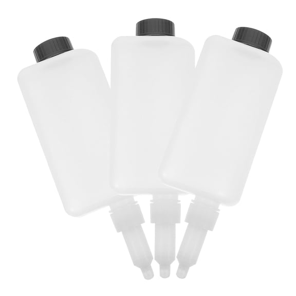 LOLIPPYY White Soap Dispenser Set with Accessories, 3-Pack Bathroom and Kitchen Liquid Soap Pump Bottles