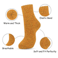thumbnail image 6 of YITUMU 3 Pairs Women Wool Socks, Warm Wool Socks For Women, Women's Winter Thermal Socks, Womens Cozy Thick Socks, Christmas Gifts For Women Mom Wife Grandma, Size 5.5-8.5, Yellow, 6 of 9