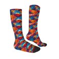 thumbnail image 3 of Picia Women Crew Soft Moisture-wicking Socks Colorful Hawaii Palms Pattern Design Cotton Socks, One Size fit All, 3 of 9