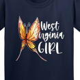 thumbnail image 4 of Inktastic West Virginia Girl Butterfly Youth T-Shirt, 4 of 5