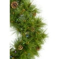 thumbnail image 2 of Fraser Hill Farm PVC Blue Prelit LED Battery Operated Wreath, 36" (Green), 2 of 4