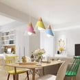 thumbnail image 5 of Lámpara colgante de un solo cabezal con personalidad creativa para dormitorio, mesita de noche, comedor, cafetería, restaurante, color naranja, verde y blanco, 5 of 5