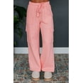 thumbnail image 3 of Do Not Disturb Cargo Lounge Pants - Flamingo, 3 of 5