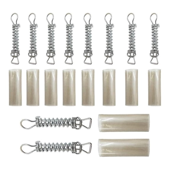 Swimming Pool Cover Springs - 8 Inch Stainless Steel - 10 Pack for Winter Safety Covers