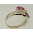 thumbnail image 4 of LBG British Made 925 Sterling Silver Natural Ruby Womens Band Ring - 33 size options, 4 of 7