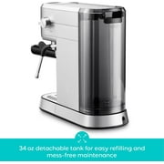 Casabrews 20 Bar Espresso Machine with Milk Frother Steam Wand, Stainless Steel Professional Cappuccino and Latte Coffee Machine, New, Silver