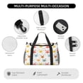 thumbnail image 4 of Fotbe Colorful Crabs Bolsa de Viaje con Estampado, Bolsa de Fin de Semana para Mujer con Compartimento para Zapatos, Bolsa de Gimnasio con Bolsillo Húmedo, 4 of 7