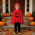thumbnail image 2 of Gunia Kids Ghost Hooded Cape For Boys Girls 2 Piece Halloween Costumes Cloak Cute Party Dress Up Outfits Poncho, 2 of 9