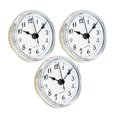 thumbnail image 1 of 3x MINIATURE 70 Mm / 2.8 Pulgadas Reloj de Reloj Cara Plateado Simple, 1 of 8