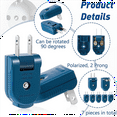 thumbnail image 5 of 7 PCS Extension Cord Plug Replacement 2 , Polarized,Electric Plug Rotatable Electrical Cord,US Plug, 5 of 6