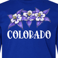 thumbnail image 4 of Inktastic Colorado Columbine Flowers Long Sleeve Youth T-Shirt, 4 of 5
