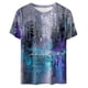 thumbnail image 5 of Camisas gráficas Penkiiy para mujer New Crew-neck Print Casual Top XL Multicolor, 5 of 6