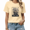 2-Apricot, variant on UNISHE Women Black White Moon Star Rose Wildflower Graphic Short Sleeve T-Shirt Top