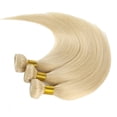 thumbnail image 3 of Blond Lots Tissage en Cheveux Humains Lisses Extensions de Trame en Cheveux Humains Remy Brésilien 100 % Naturels Lots de Cheveux Humains 613# 12 Pouces, 3 of 7