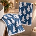 thumbnail image 7 of Rysoverian 2 Pcs Christmas Tree Hand Towels Soft Absorbent Fingertip Towels Holiday Kitchen Bathroom Decor, 7 of 7