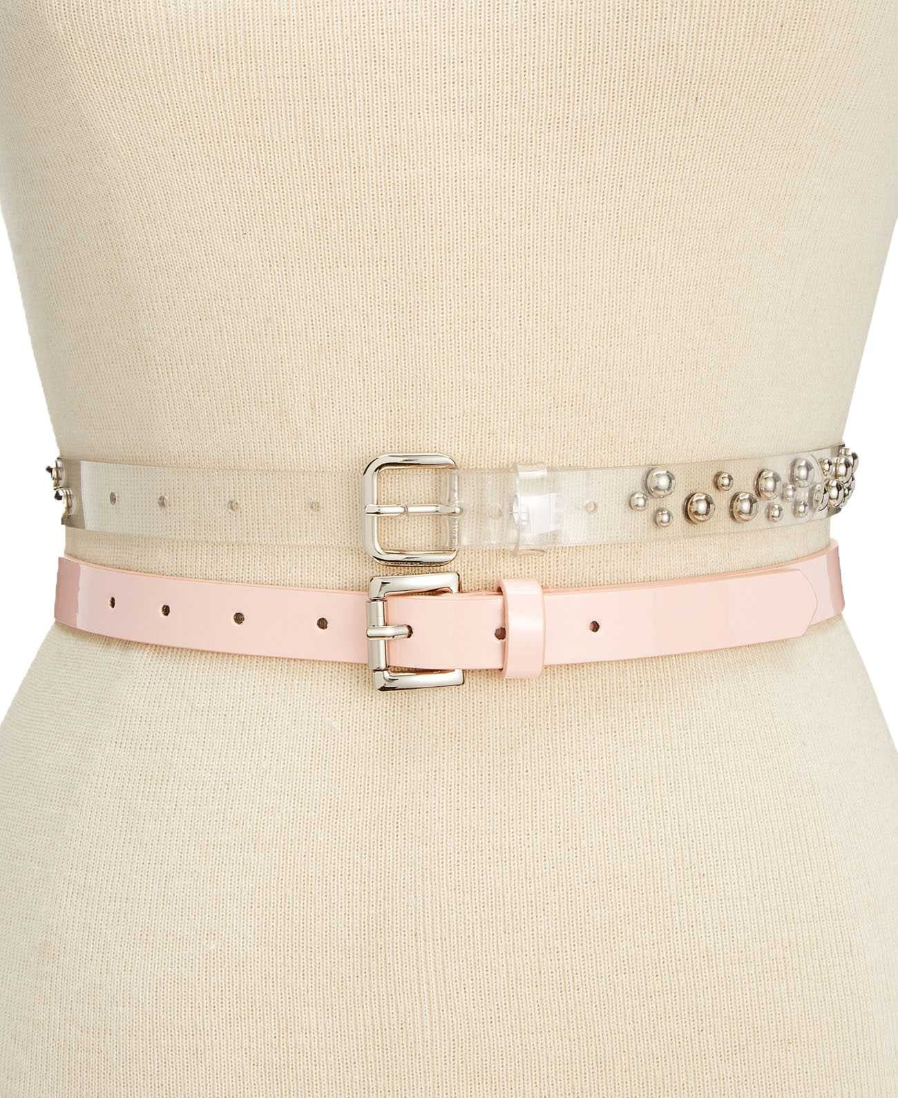 Style and Co Women's Belt Reversible White and Silver Skinny Large $21.98 