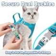 thumbnail image 6 of Cat Harness and Leash Set Escape Proof for Kitten Walking, Soft Adjustable Top Handle Vest Harnesses for Cats, Easy Control Breathable Reflective Small Medium Large, Blue,XS, 6 of 9