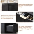 thumbnail image 4 of Fluted Nightstand with Drawer, Side End Table, Small Accent Storage Cabinet, Modern Night Stand Bedside Table for Bedroom, Black, 4 of 10
