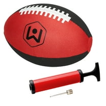 Wicked Big Sports: Oversized 16" Football - Red & Black - Giant Inflatable Ball, Pump Included, Outdoor Sports Activity For Beach-Park-Yard-Tailgating