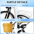 thumbnail image 4 of NAKTO Electric Dirt Bike for Female, Peak 500W Electric Bicycle with Basket, 24MPH Commuter Ebike, Speed Gear, Front Fork Suspension, UL2849 Certified, 4 of 7