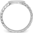 thumbnail image 2 of Sterling Silver Rhodium-Plated Polished Twist Signet Ringsize 6 - Jbsp, 2 of 5