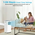 thumbnail image 3 of Dr. Prepare 8000 BTU Portable Air Conditioner, Cooling, Dehumidifier, Fan & Sleep Modes 4-in-1 Portable AC w/ Remote Control & 67'' Window Kit, Cools up to 300 sq. ft, 1-24H Timers, 3 of 11