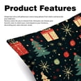 thumbnail image 2 of Christmas Tree Throw Pillow - Velvet Pillow Inserts Covers with Unique Patterns - Set of 2 - Available in 16x16, 18x18, 20x20 Inches for Various Occasions, 2 of 6